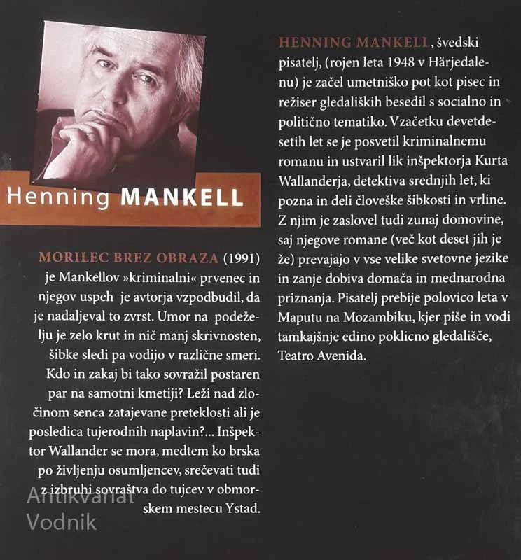 MORILEC BREZ OBRAZA, Henning Mankell