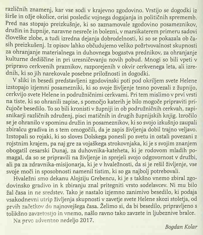POD KRIŽEM SV. HELENE; VČERAJ, DANES, JUTRI