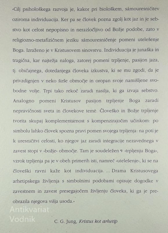 RELIGIJA IN PSIHOLOGIJA – CARL GUSTAV JUNG, zbornik razprav, prevodov in komentarjev