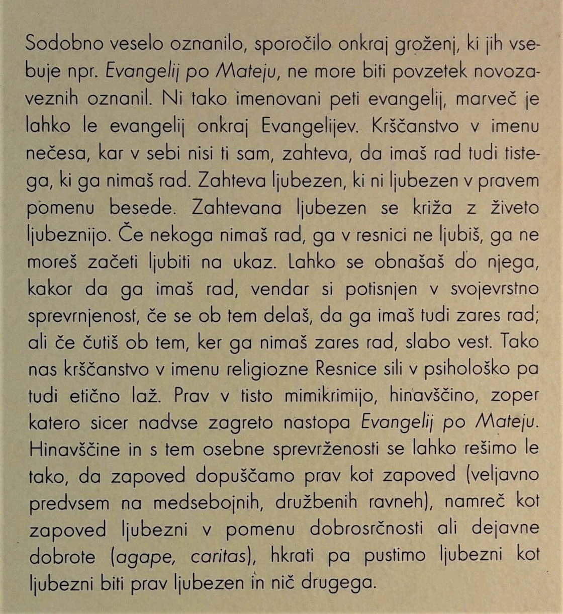 Tine Hribar, EVANGELIJ PO NIETZSCHEJU (zbirka Phainomena)
