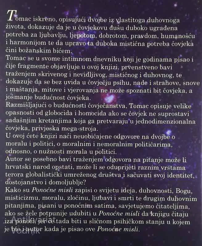 PONOĆNE MISLI, Zdravko Tomac