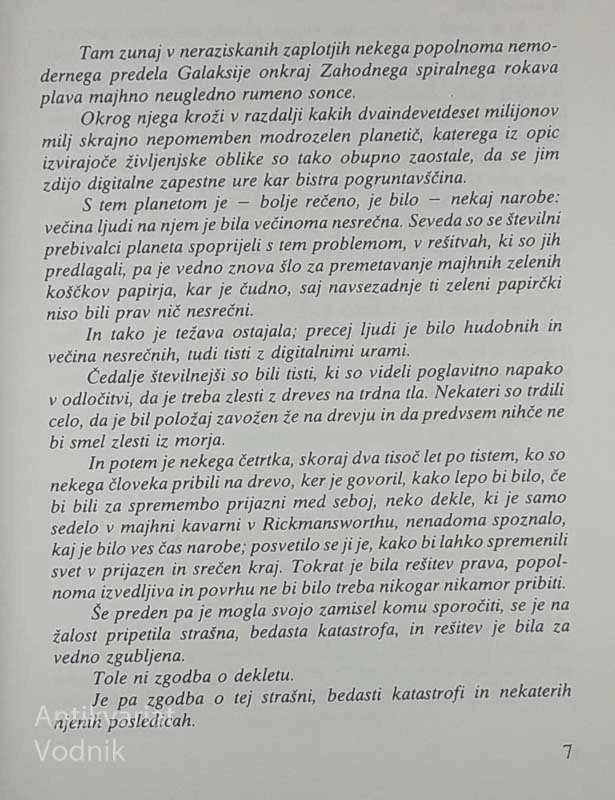 ŠTOPARSKI VODNIK PO GALAKSIJI, Douglas Adams