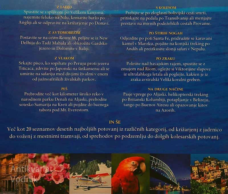 SANJSKA POTOVANJA; 500 NAJBOLJŠIH POTI PO SVETU, National Geographic