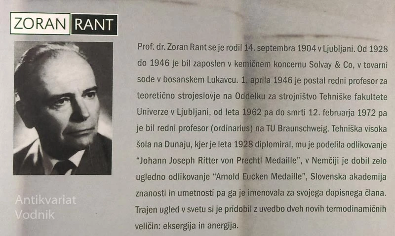 TERMODINAMIKA: KNJIGA ZA UK IN PRAKSO, Zoran Rant