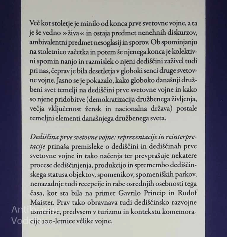 DEDIŠČINA PRVE SVETOVNE VOJNE, več avtorjev