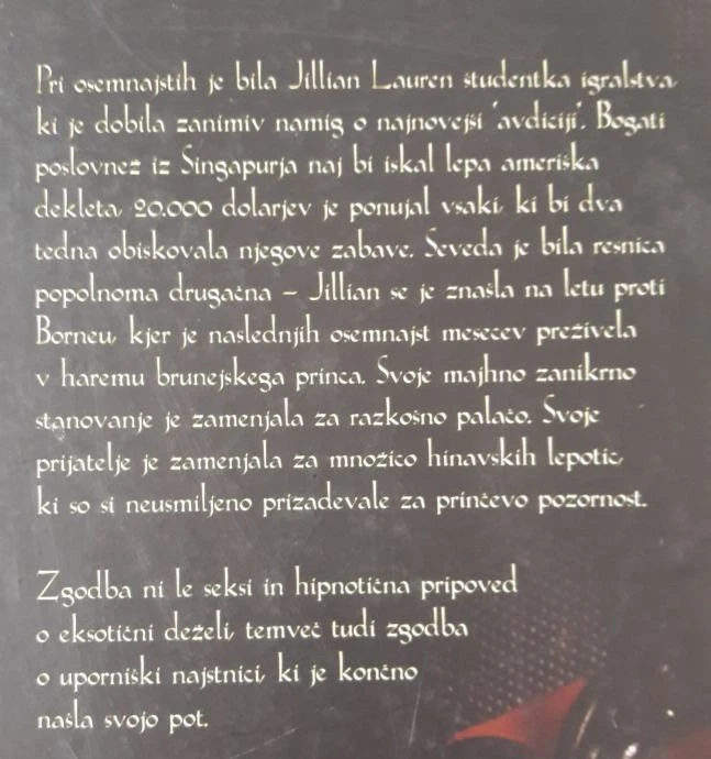 NOČI V HAREMU, Jillian Lauren