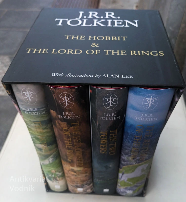 The Hobbit & The Lord of the Rings Boxed Set: Illustrated edition, J. R. R. Tolkien (4 knjige)