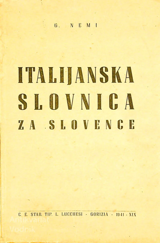 ITALIJANSKA SLOVNICA ZA SLOVENCE, G. Nemi