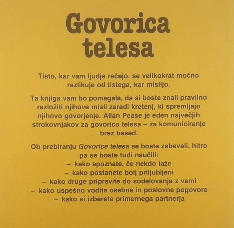 GOVORICA TELESA, Allan Pease