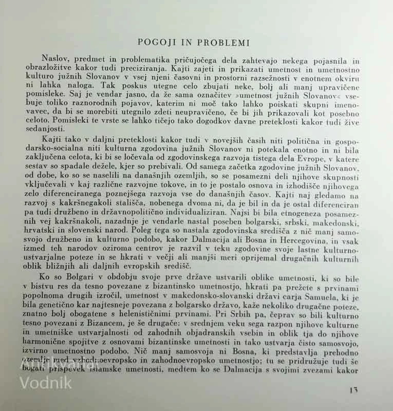 UMETNOST JUŽNIH SLOVANOV, Vojeslav Mole