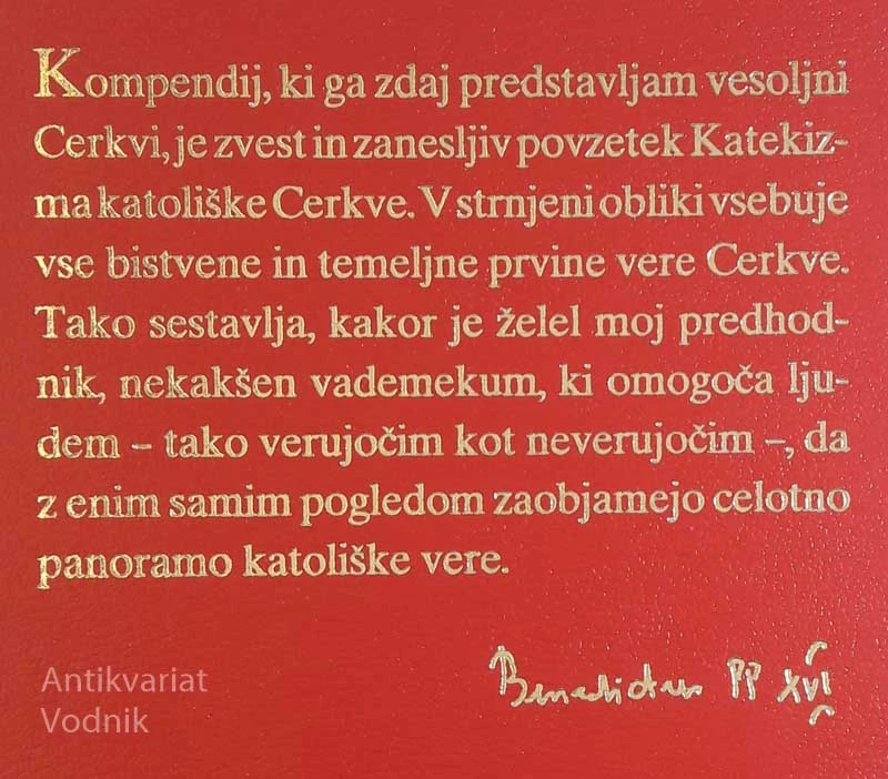 KATEKIZEM KATOLIŠKE CERKVE, Kompendij
