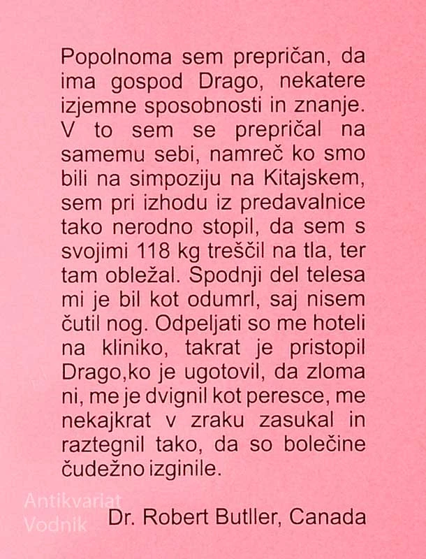 NARAVNO ZDRAVLJENJE; BIOENERGIJA IN KIROPRAKTIKA, Drago Smiljanić