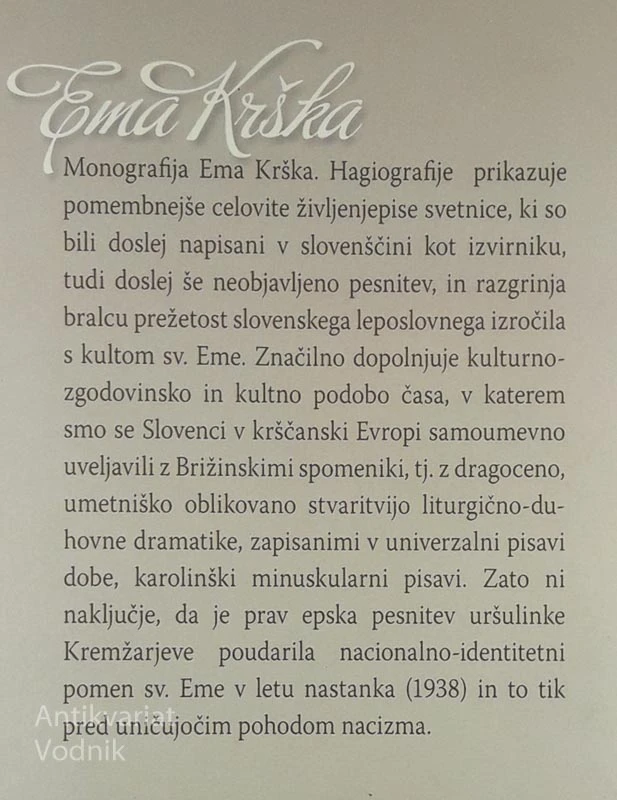 EMA KRŠKA: HAGIOGRAFIJE, zbral Jože Faganel