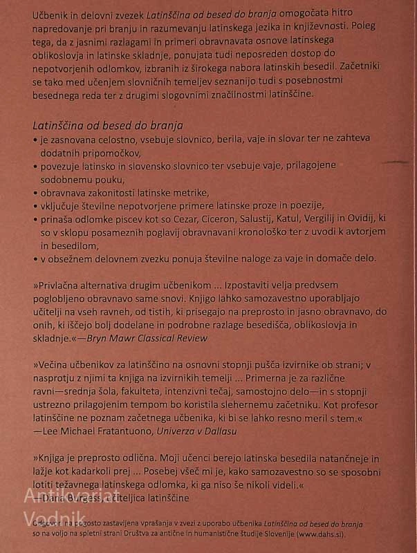 LATINŠČINA; OD BESED DO BRANJA: VAJE (PRVI DEL), Andrew Keller in Stephanie Russell
