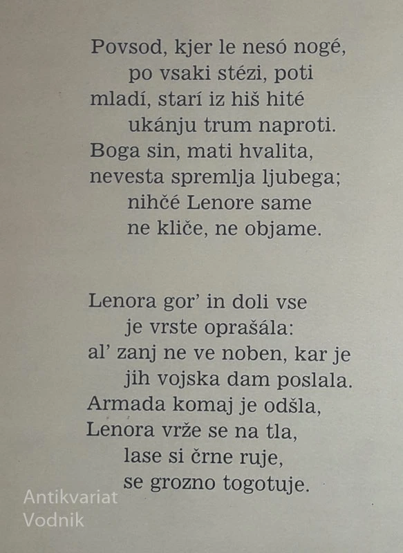LENORA, Dr. France Prešeren
