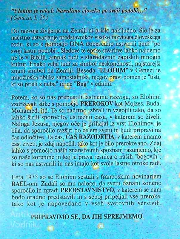 KNJIGA, KI GOVORI RESNICO, Claude Vorilhon