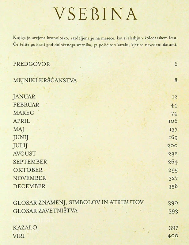 SVETNIKI; NAVDIH IN NASVET ZA VSE DNI V LETU