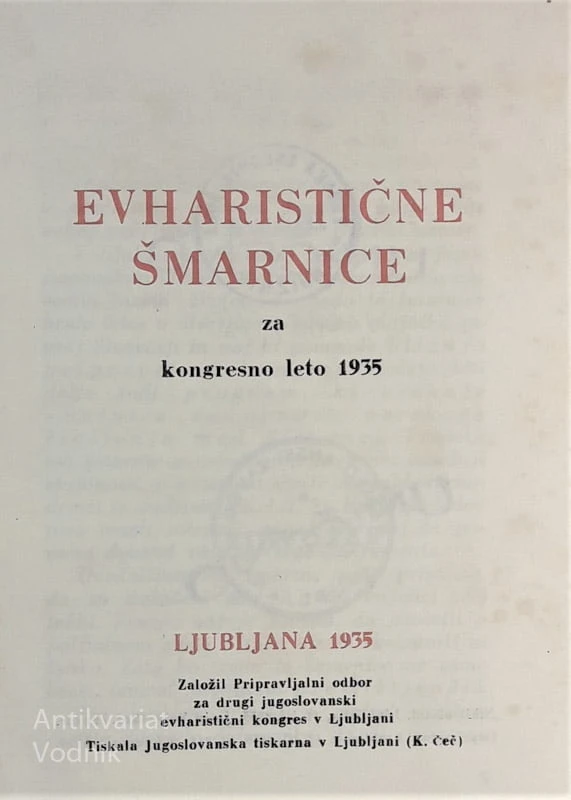 EVHARISTIČNE ŠMARNICE za kongresno leto 1935