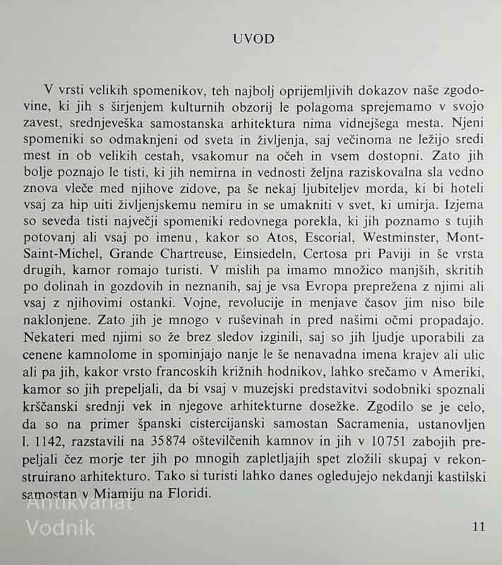 STIČNA IN ZGODNJA ARHITEKTURA CISTERCIJANOV, Marijan Zadnikar