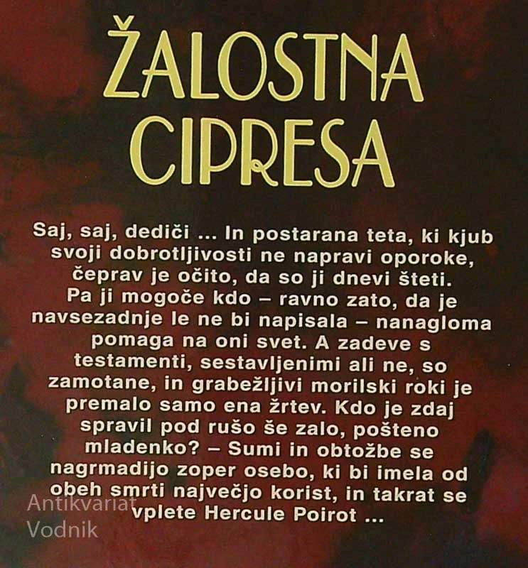 ŽALOSTNA CIPRESA, Agatha Christie