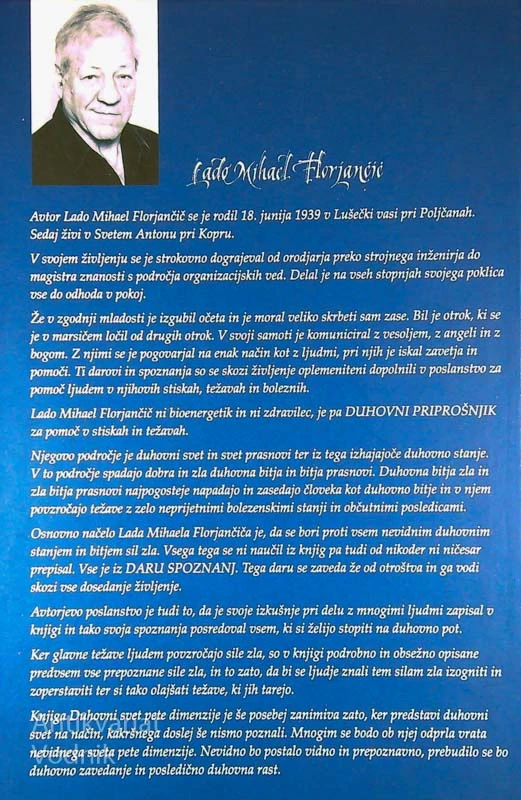 DUHOVNI SVET PETRA DIMENZIJA, Lado Mihael Florjančič
