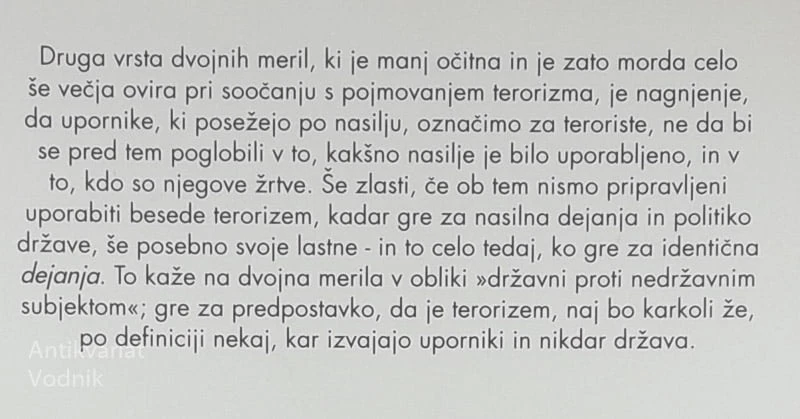 TERORIZEM; FILOZOFSKA VPRAŠANJA, uredil Igor Primorac