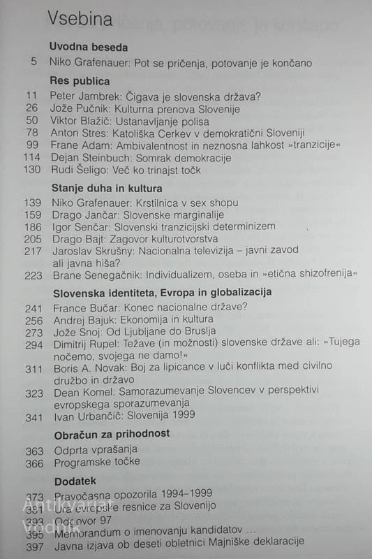 SPROŠČENA SLOVENIJA; OBRAČUN ZA PRIHODNOST, več avtorjev