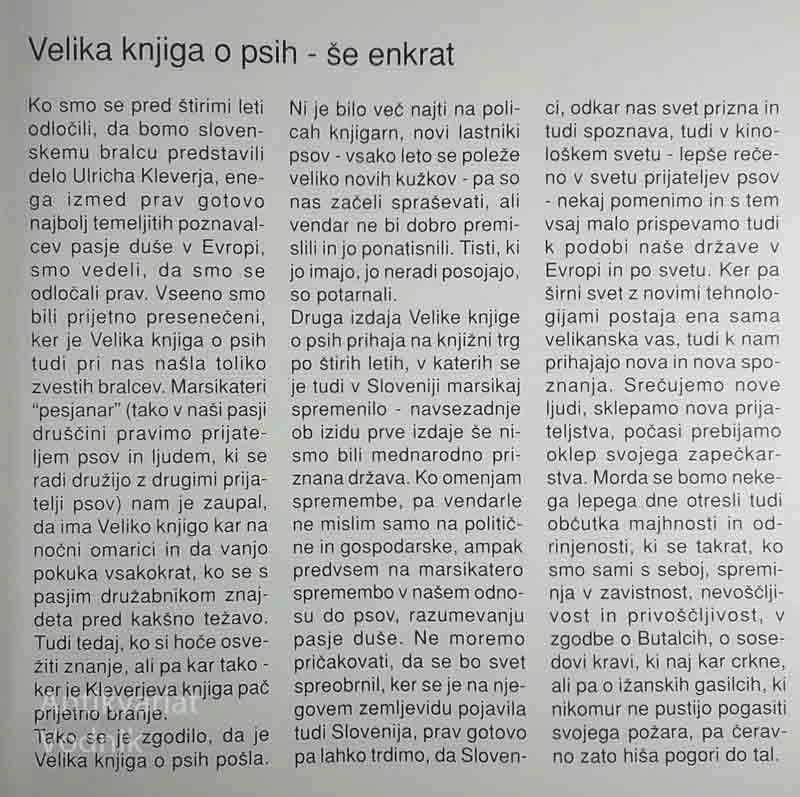 VELIKA KNJIGA O PSIH, Ulrich Klever