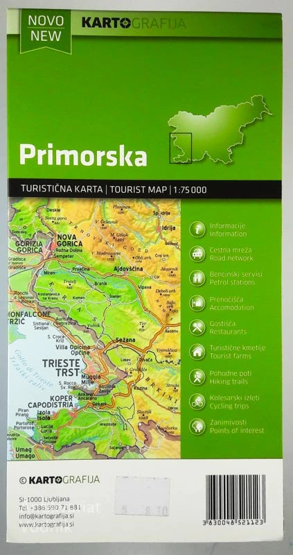 PRIMORSKA , Turistična karta 1 : 75 000