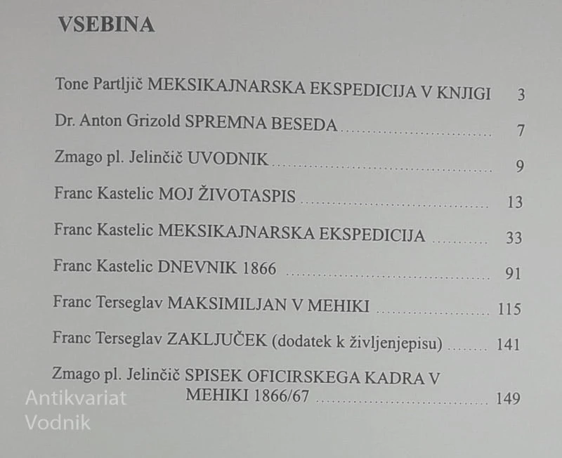 MEKSIKAJNARSKA EKSPEDICIJA, Franc Kastelic