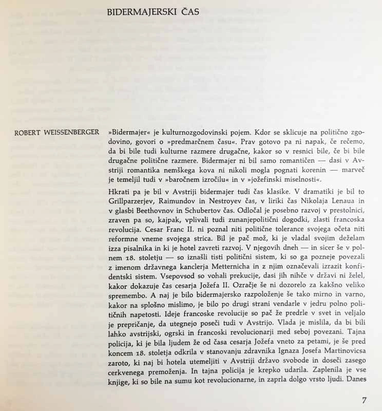 DUNAJSKI BIDERMAJER, katalog ob razstavi v Narodni galeriji 1981