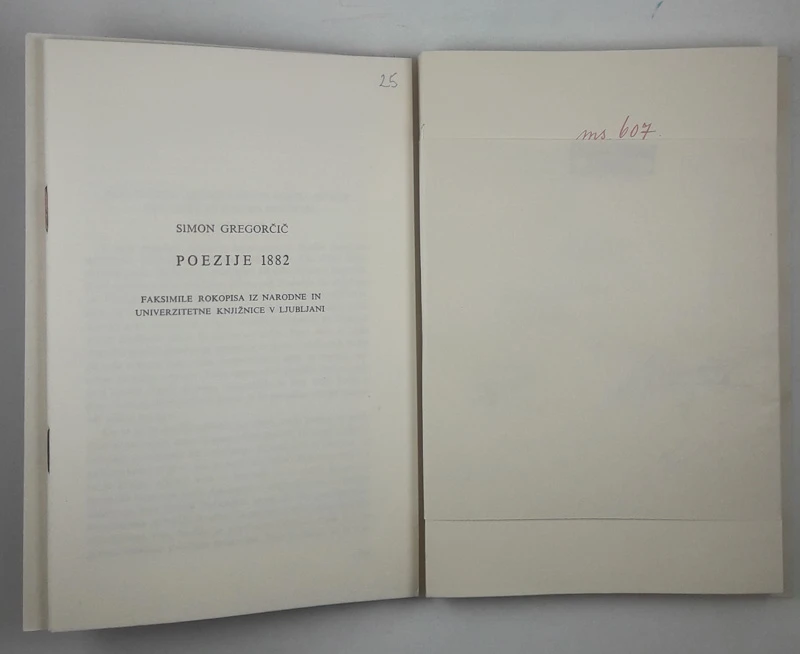 POEZIJE 1882, Simon Gregorčič