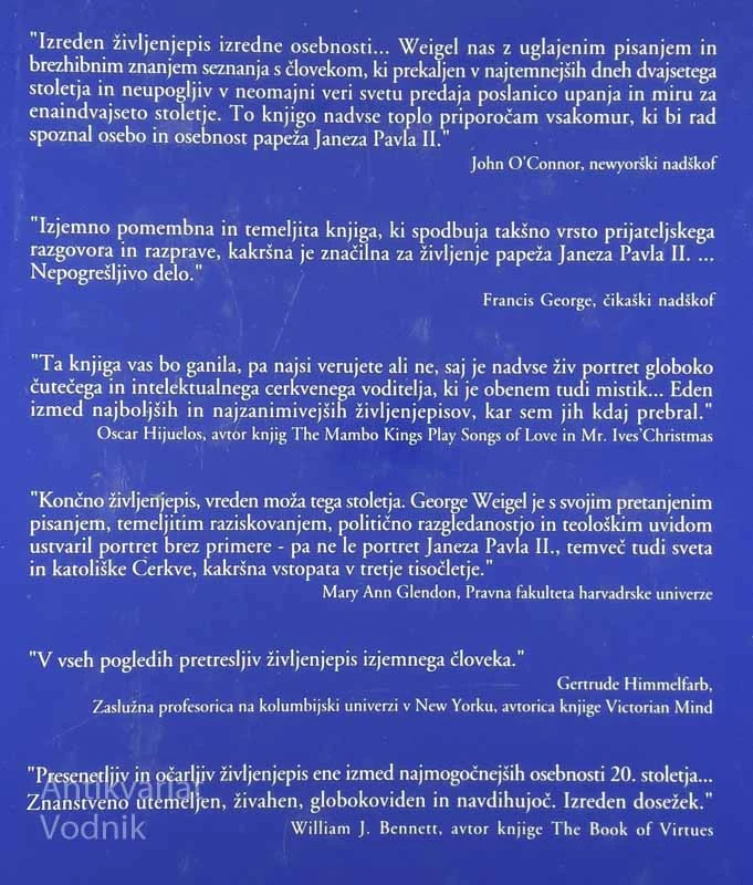 APOSTOL UPANJA: ŽIVLJENJE IN DELO JANEZA PAVLA II., George Weigel