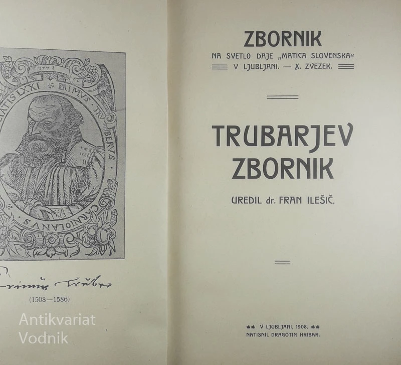 TRUBARJEV ZBORNIK, uredil Fran Ilešič