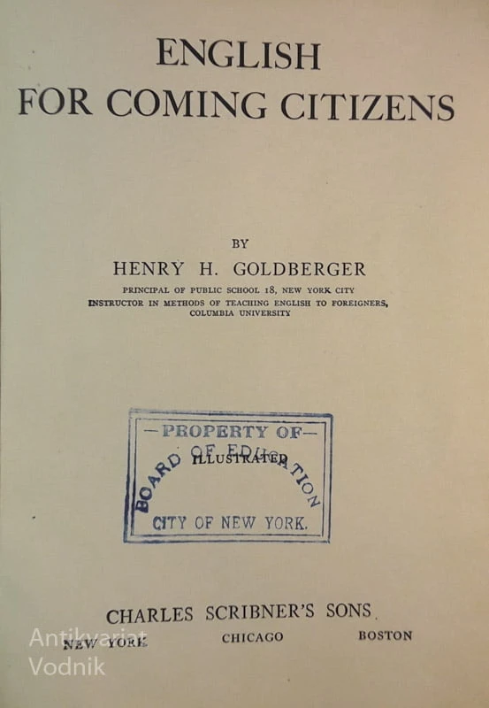 ENGLISH FOR COMING CITIZENS, H. H. Goldberger