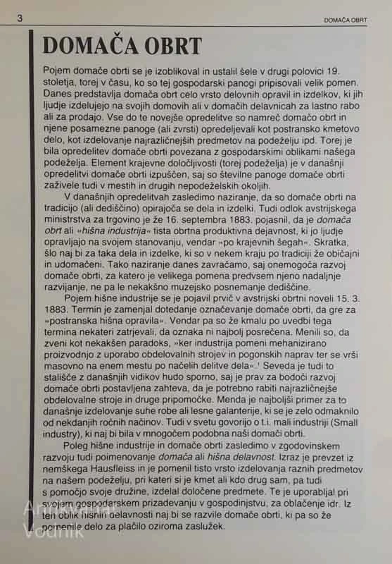 DOMAČE OBRTI NA SLOVENSKEM, Janez Bogataj