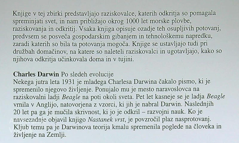 CHARLES DARWIN: PO SLEDEH EVOLUCIJE