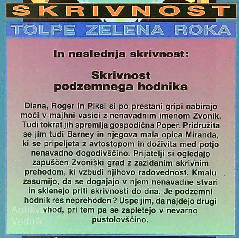 SKRIVNOST TOLPE ZELENA ROKA, Enid Blyton