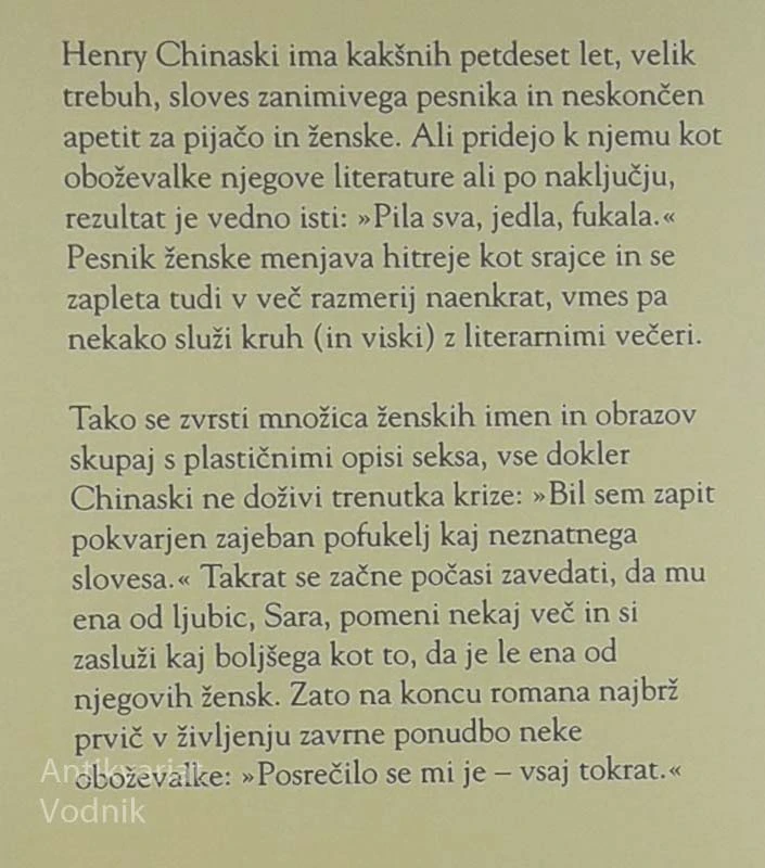 ŽENSKE, Charles Bukowski