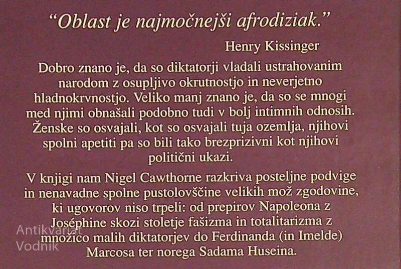 SPOLNO ŽIVLJENJE DIKTATORJEV, Nigel Cawthorne