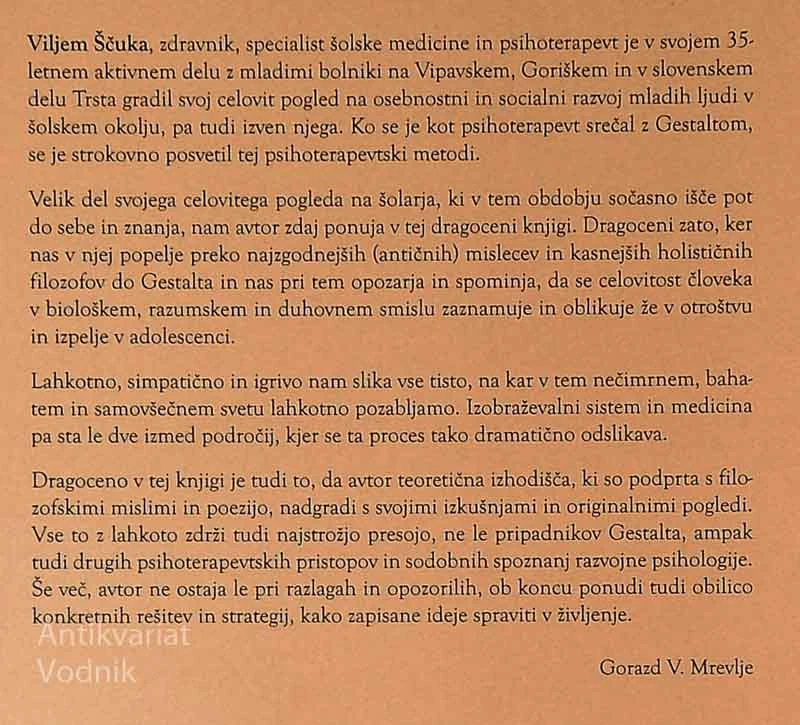 ŠOLAR NA POTI DO SEBE; OBLIKOVANJE OSEBNOSTI, Viljem Ščuka