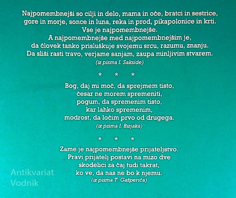 NAJPOMEMBNEJŠE V ŽIVLJENJU; PISMA ZNANIH SLOVENCEV, Dominik Mrvar