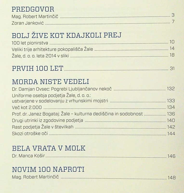 ŽALE; 100 LET ŽIVLJENJA PODJETJA