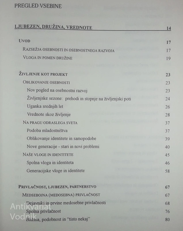 LJUBEZEN, DRUŽINA, VREDNOTE, Janek Musek
