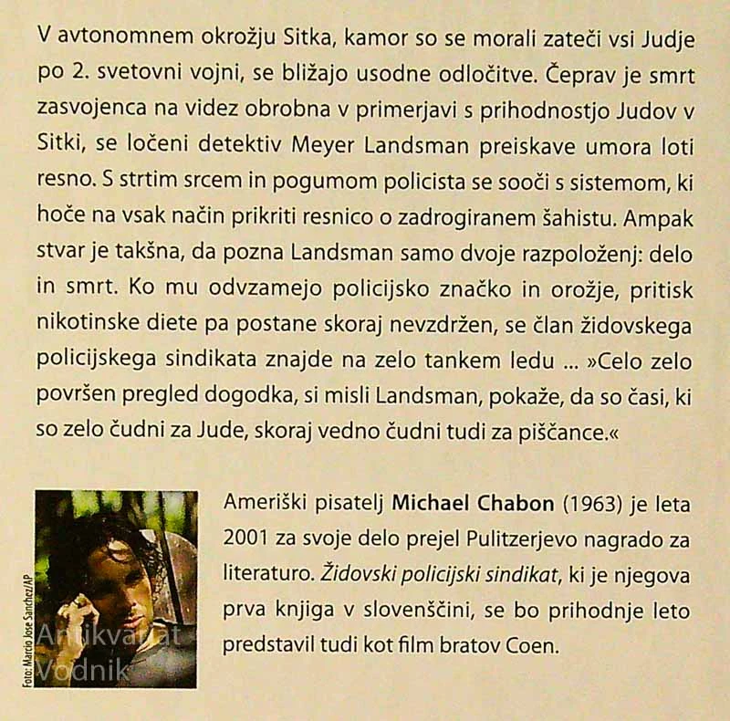 ŽIDOVSKI POLICIJSKI SINDIKAT, Michael Chabon