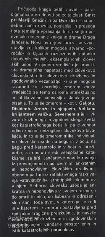 SMRT PRI MARIJI SNEŽNI, Drago Jančar