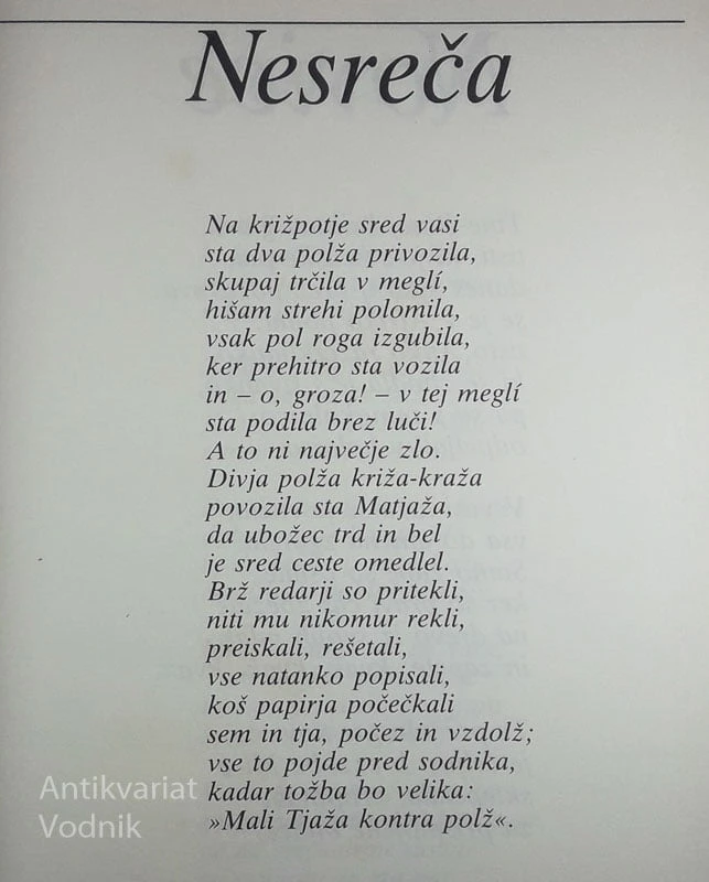 BESEDE ZA SLADKOSNEDE, Tone Pavček