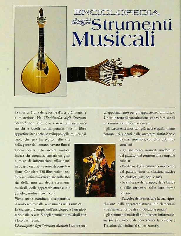 ENCICLOPEDIA DEGLI STRUMENTI MUSICALI, Bert Oling in Heinz Wallisch
