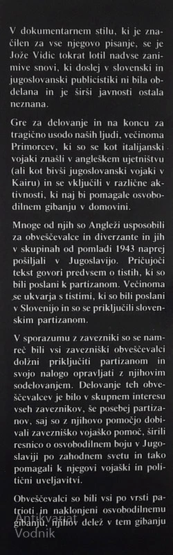 ANGLEŠKI OBVEŠČEVALCI VOHUNI ALI VOJAKI, Jože Vidi