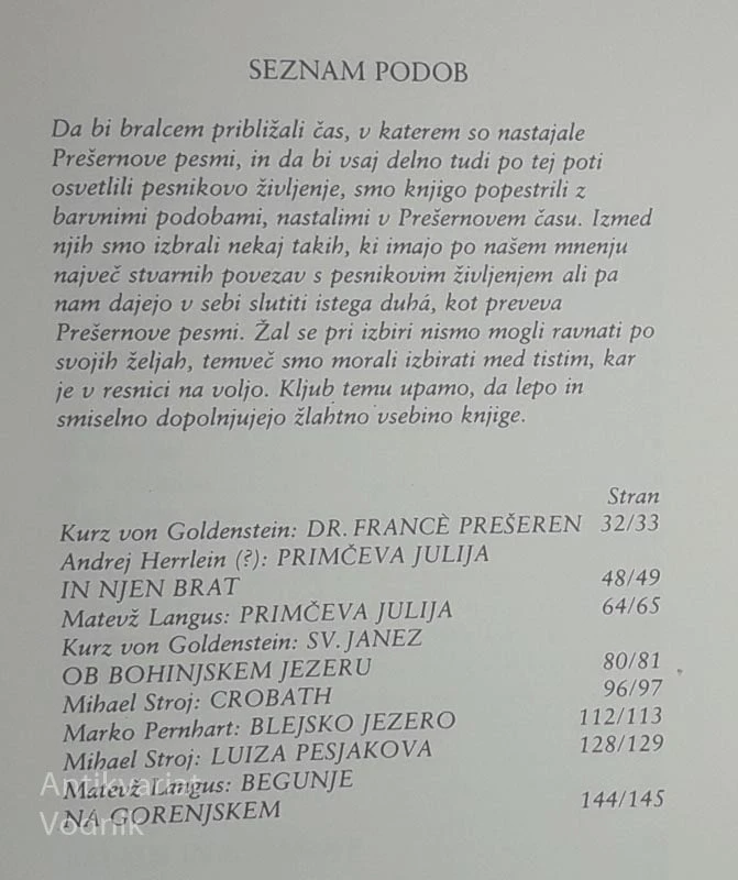 POEZIJE, France Prešeren